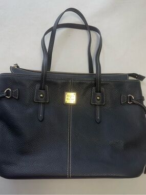 DOONEY & BOURKE Pebbled Leather Shoulder Tote Bag